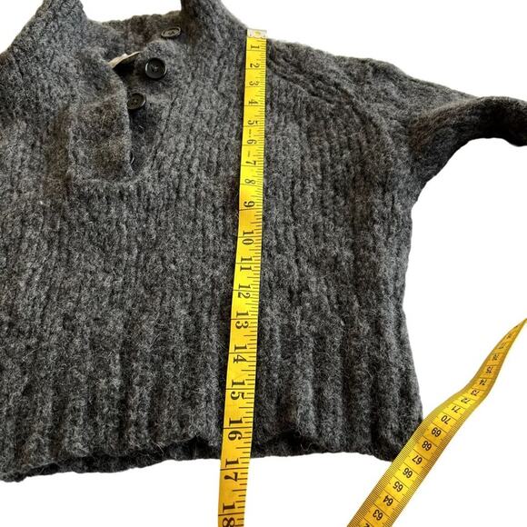 Everlane Alpaca Wool Blend Henley Sweater Gray Pullover Women S (Shrunk/XS Fit) - Picture 5 of 10